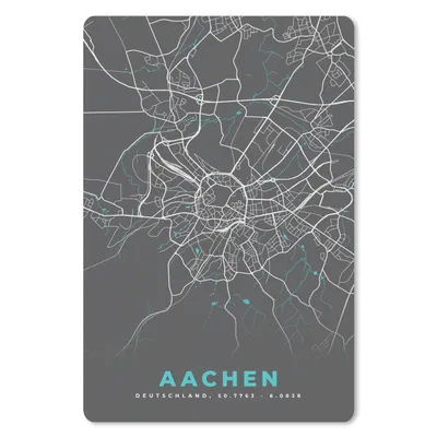 Produktbild von MuchoWow® Mauspad Mousepad Stadtplan - Aachen - Deutschland - Karte 40x60 cm - Mousepads - Maus Mat - Pad - Mausunterlage - Schreibtisch Accesoire