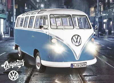 Produktbild von VW Volkswagen Fußmatte Bulli Originals 50x70 cm Vintage Fußabstreifer