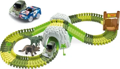 Produktbild von Amewi Magic Traxx Dino-Park mit Tunnel 374-teilig,Mega Set
