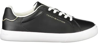 Produktbild von Stilvoller Damensportschuh in Schwarz mit Kontrastdetails und Druck