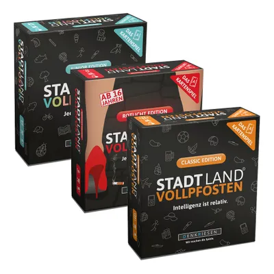 Produktbild von Spar-Set Torsten - STADT LAND VOLLPFOSTEN® – Das Kartenspiel – Trio