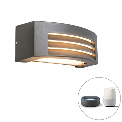 Produktbild von Smarte Wandleuchte Anthrazit IP44 inkl  Wifi P45 Hurricane 1
