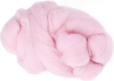 Produktbild von 8 Farben Nadelfilz Wolle Roving, 55g Bastelmaterial zum Spinnen, Trimmen für Handarbeiten mit Tropfenspindel oder Rad (Rosa)