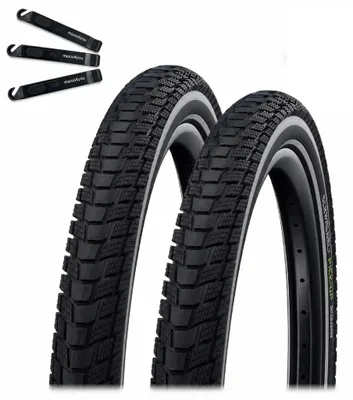 Produktbild von 2 x Schwalbe Pick-Up Fahrradreifen Performance Super Defense ADDIX E E-50 16 x 2,15 (55-305) Schwarz/Reflex inkl. Reifenheber