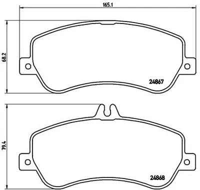 Produktbild von Brembo Bremsbelagsatz, Scheibenbremse Vorderachse P 50 086