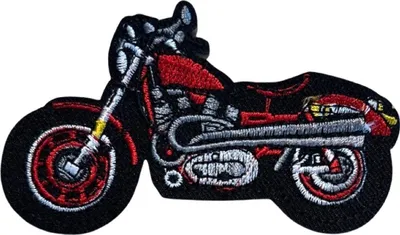 Produktbild von Motorrad Moped Eisen Emblem Patch Rot