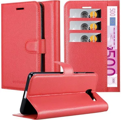 Image de Cadorabo Housse pour Samsung Galaxy J4 PLUS Housse de protection rouge Housse pour portable Etui Case Cover Fermeture magnétique