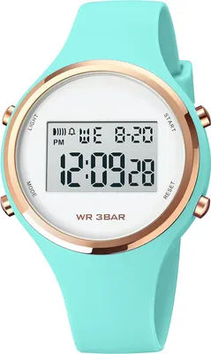 Produktbild von Uhren Damen Digitale Armbanduhr Frauen Kinderuhr Mädchen Multifonktion Damenuhr Digital Silikon Armband mit Licht Alarm Stoppuhr Android IOS