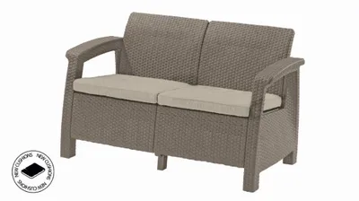 Produktbild von KETER Gartenmöbel-Set Corfu Love Seat Cappuccino – 227644