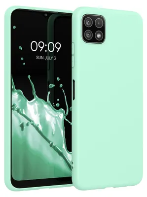 Produktbild von kwmobile Handyhülle für Samsung Galaxy A22 5G Hülle - TPU Case - Kabelloses Laden - Schutzhülle Cover in Mintgrün matt