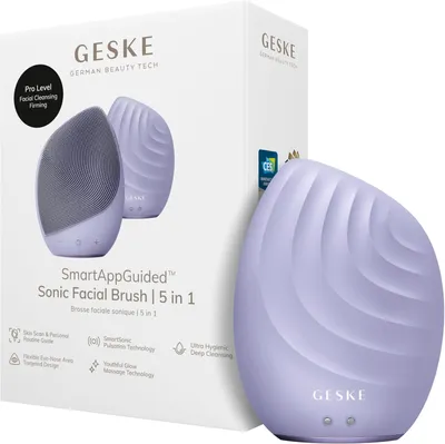 Produktbild von Elektrische Gesichtsreinigungsbürste 5 in 1 aus Silikon mit Smart App, Gesichtsmassage, Tiefenreinigung, Vibrationsfunktion, Hautpflege