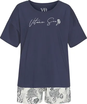 Produktbild von Vivance Dreams Shorty 2 -teilig dunkelblau-gemustert Größe 48/50