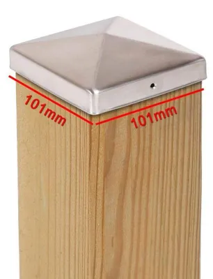 Imagen del producto de Pirámide Postcap: Protección para postes de madera - 101 x 101 mm - Paquete de 10 unidades