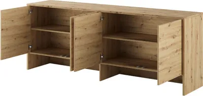 Produktbild von Furniture24 Aufsatz Bed Concept Lenart BC10, Schrank für Schrankbetten, 4 Türen Artisan Eiche