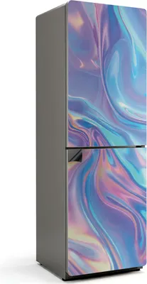 Produktbild von Wellen abstrakter Flüssigkeiten – Magnetische Kühlschrank Abdeckung – Dekorfolie magnetisch Küche – Kühlschrank Magnet Deko – selbstklebende Magnettafel – Magnetfolie für Kühlschranktür – 60x180 cm