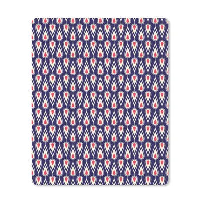 Obrázok produktu pre Podložka pod myš - Vzory - Vintage - modrá - červená - 30x40cm - Rohožka pod myš