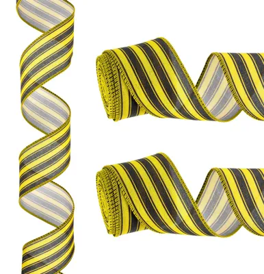 Linnenband Gelb-Schwarz 2 Rollen 6 Yards x 50,8 mm