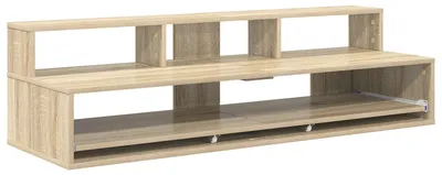 Produktbild von vidaXL Studiotisch Sonoma-Eiche 130 x 42,5 x 36 cm Holzwerkstoff