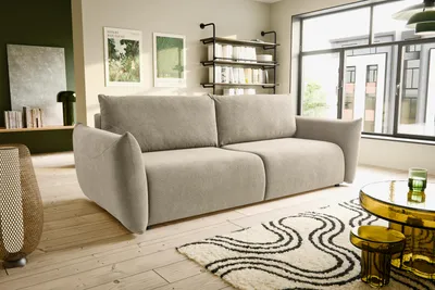 Produktbild von Sofa ISSADORA 234x107 cm – komfortables Sofa mit Schlaffunktion und Bettkasten, CRUZ 09 - Hellbeige