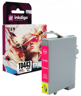 Produktbild von Inkdigo Tinte T0443 für Epson Stylus CX3650, CX6400, CX6600, C64 – Magenta, 18 ml,