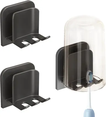 Produktbild von Sonstige Zahnbürstenzubehör 3 Stück Zahnbürstenhalter, Zahnbürstenbecherhalter ohne Bohren, Aluminium, elektrischer Zahnbürstenhalter, Zahnbürstenhalt