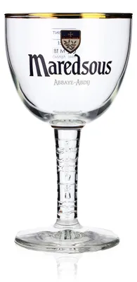 Produktbild von Maredsous Bier Abbaya Glas Gläser Biergläser 0,25l Pokal Goldrand
