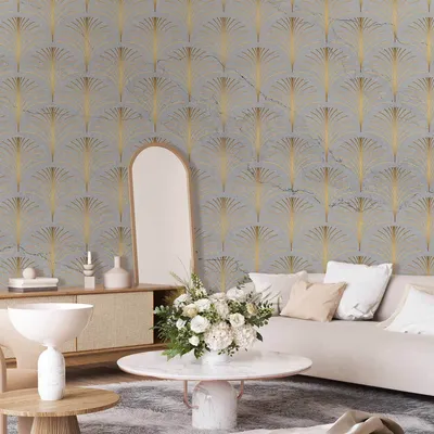 Produktbild von Vlies Fototapete - Linear Pattern With Gold 250x175 cm Abstrakt f-A-10165-a-a
