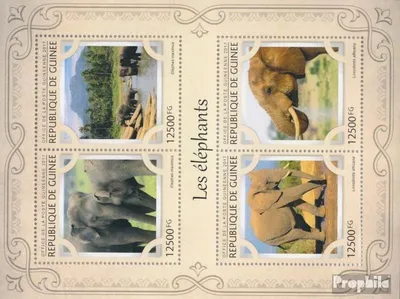 Produktbild von Briefmarken Guinea 2017 Mi 12221-12224 Kleinbogen (kompl. Ausgabe) postfrisch Elefanten