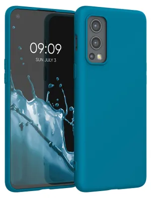 Produktbild von kwmobile Handyhülle für OnePlus Nord 2 5G Hülle - TPU Case - Kabelloses Laden - Schutzhülle Cover in Karibikblau
