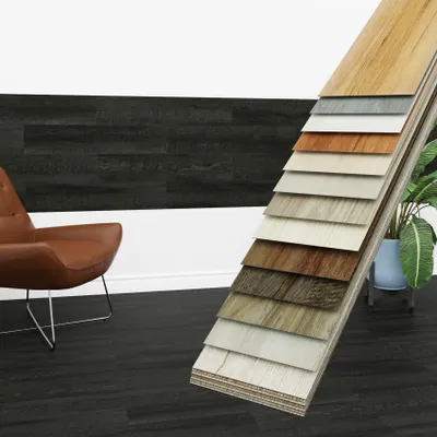 Produktbild von HEXIM Vinyldielen 0,97m² selbstklebend PVC Wandverkleidung Bodenbelag Holzoptik 91x15cm Paneele für Wand & Boden Holzdielen schwarz (7 Dielen Ebony Wood - 1818-3)