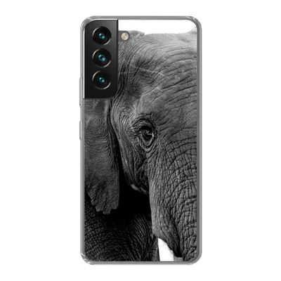 Produktbild von MuchoWow® Handyhülle Schutzhülle Hülle für Samsung Galaxy S22 Elefant - Tiere - Schwarz - Weiß - Natur Silikon Softcase Handy Hülle - Mobiltelefonhülle