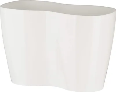 Produktbild von KADAX Blumentopf für Innen "Fermo", Blumentöpfe, Pflanztopf aus Kunststoff, Blumenkübel, Weiß, 23 cm