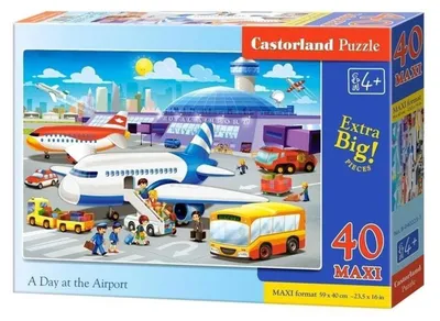 Produktbild von Castorland A Day at the Airport 40 Maxi pcs, 40 Stück(e), Cartoons, 4 Jahr(e)