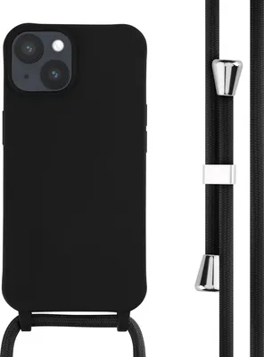 Produktbild von imoshion SilikonHülle mit Band iPhone 14 - Schwarz