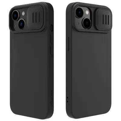Produktbild von Nillkin CamShield šilkinis silikoninis dėklas iPhone 15 Plus su fotoaparato dangteliu - juodas