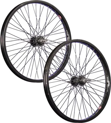 Produktbild von 20-Zoll-BMX-Radsatz, 48, schwarz
