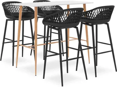 Produktbild von The Living Store 5-tlg. Bar-Set Weiß und Schwarz
