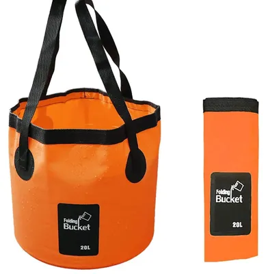 Obrázek produktu pro KAHEIGN Skládací kbelík 20L, skládací miska, umyvadlo, přenosný kbelík pro outdoorové použití, kempování, umyvadlo pro cestování, turistiku, rybaření, plavbu lodí, zahradničení, party, mytí auta (30 x 27 cm)