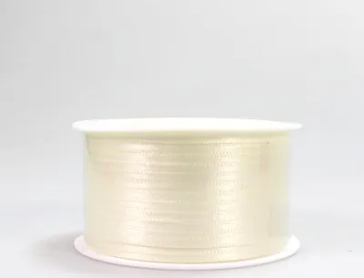 Produktbild von 50m Satinband 3mm Dekoband Schleifenband Satin Antennenband Auto Hochzeit, Farbe:creme
