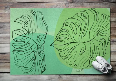 Produktbild von Fußmatte Aussen - Schuhmatte Haustür- Schmutzfangmatte Türvorleger - Outdoor Teppich Schmutzfänger - 150x100 cm - Monstergrün
