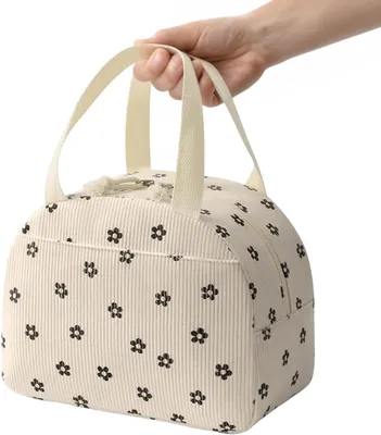 Produktbild von Lunchtasche 6,5 l, Kühltasche, Blumenmuster, Thermotasche für Schule, für Schule