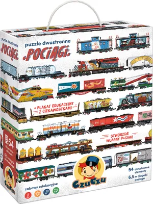Produktbild von CZUCZU doppelseitiges Puzzle Züge 93259