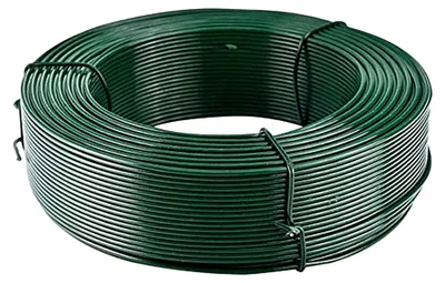 Produktbild von Kunststoffbeschichteter Metalldraht, Grün, Länge 100 m - Durchmesser 2 mm