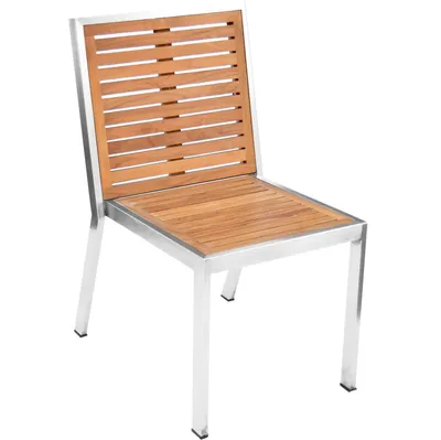 Produktbild von Teako Design Stapelstuhl Fedaia Teakholz Edelstahl Wetterfest 88cm