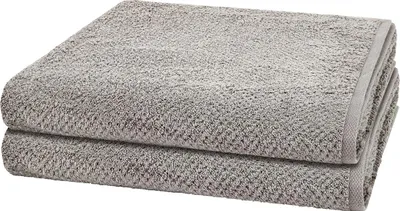 Produktbild von Cawö Pure 2 X Duschtuch im Set Natürliches Material mit feiner Struktur, Saugfähig und hautfreundlich, Trocknergeeignet und pflegeleicht