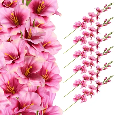 Produktbild von Topoblu Künstliche Gladiolen Blume 76cm Rosa für Gestecke