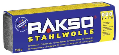 Produktbild von RAKSO Stahlwolle Banderole Sorte 000 Fein 1 x 200g