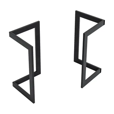 Image de Piètement de table 'Kaskinen' set de 2 pièces acier 72 x 39,5 x 39 cm noir