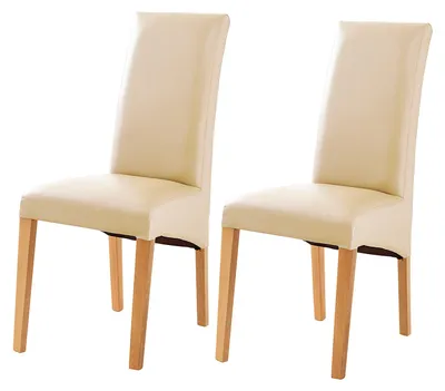 Produktbild von home24 Polsterstuhl - 2er-Set - Kunstleder / Buche massiv