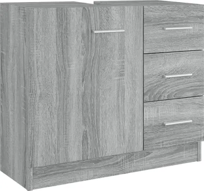 Immagine prodotto di vidaXL Mobile lavabo Grigio Sonoma 63x30x54 cm Materiale a base di legno